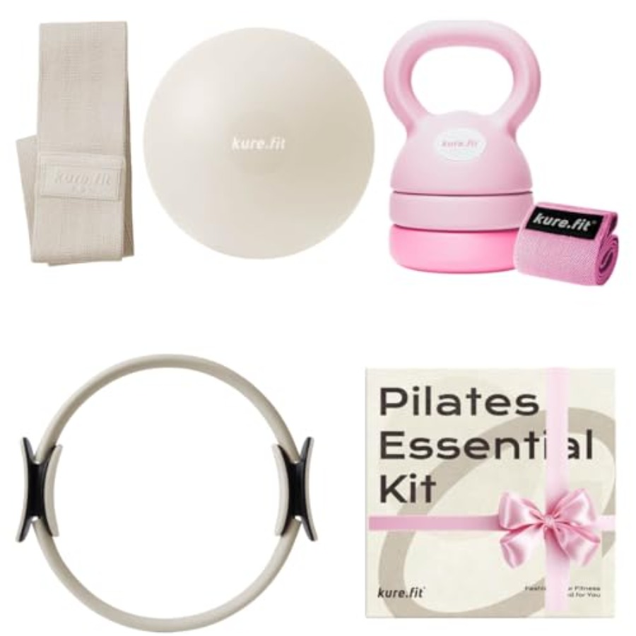 Kettlebell - Różowy, regulowany kettlebell do pilatesu w