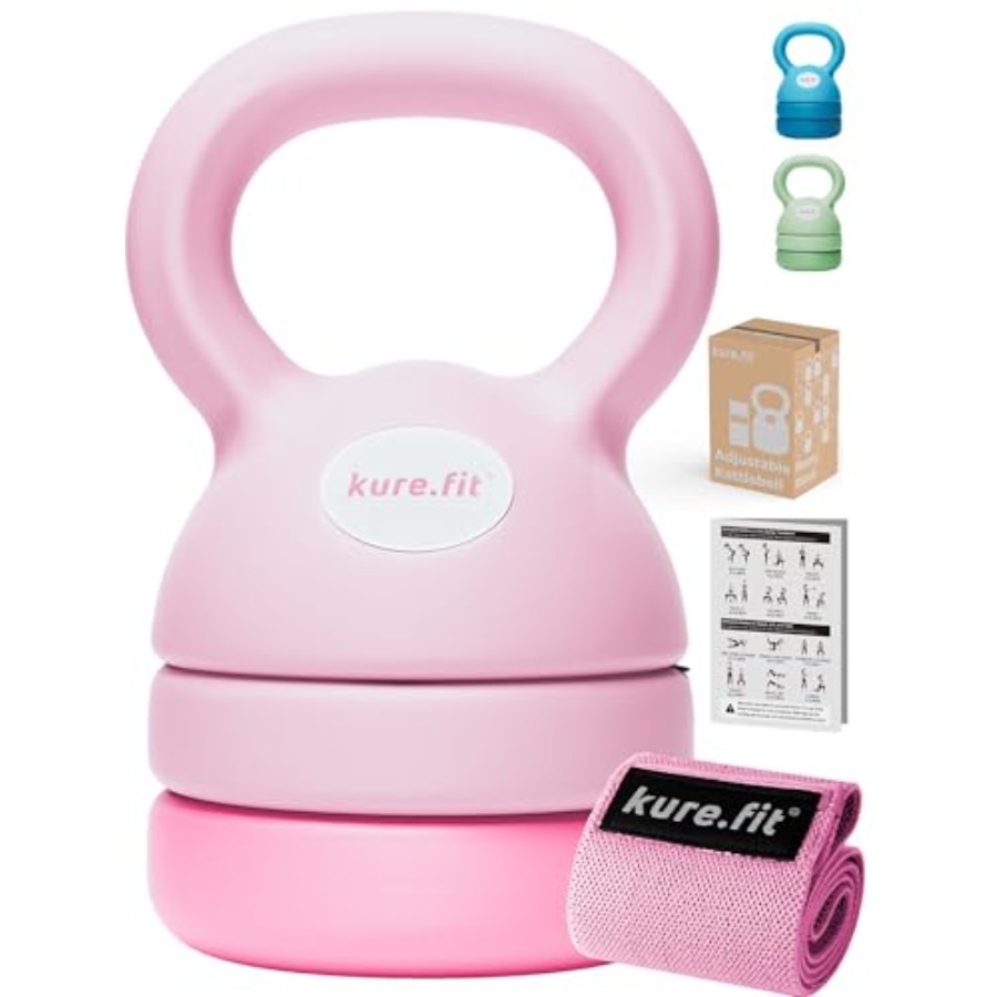 Różowy, regulowany kettlebell  – Kettlebell recenzja i cena